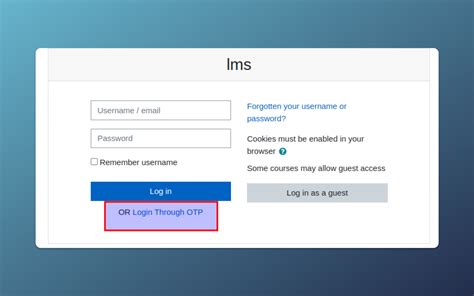 via login.